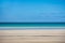 Sandy beach under the blue sky. Isle of North Uist, Outer Hebrides, Scotland