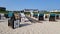 Sandy Beach View And Beach Baskets