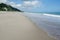 Sandy beachfront at Pikowai along long sandy beach in Bay of Plenty