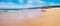 Sandy Bordeira beach with wavy ocean, idyllic place for surfing, Portugal coast