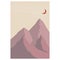 Sandy desert, mountains, peaks. inspiration vector graphics, flat minimalist landscape mountain.