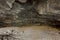 Sandy Floor Fire Ring Ceiling of Lava Tube Cave