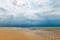 Sandy Formby Beach near Liverpool on a cloudy day