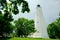 Sandy Hook Lighthouse New Jersey sunny day storm brewing