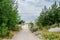 Sandy pathway to the Baltic Sea.