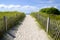 Sandy pathway to beach