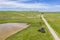 Sandy ranch road in Nebraska Sandhills