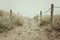 A Sandy and Roped Pathway leads to the Beach