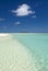 Sandy,shallow,tropical beach. Aitutaki,