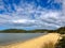 Sandy shore of Coalmine Beach, Nornalup Inlet in Walpole, Australia.