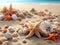 Sandy Shores Embracing Summer Vibes with Beach, Shells, and Starfish Concept