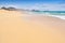 Sandy wide beach of the island of Porto Santo