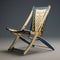 Sane 3d Rendering Of Folding Chair With Organic-mechanical Style