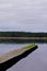 Sanguinet lake wooden pontoon in France landes Travel and Vacation