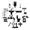 Sanitary engineering simple icons