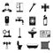 Sanitary engineering simple icons