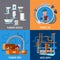 Sanitary fix and plumbing vector concept