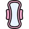Sanitary napkin icon, Feminism related vector