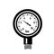 Sanitary plumbing pressure gauge system with pipe. Simple style detailed logo icon vector illustration isolated