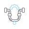 sanitary system line icon, outline symbol, vector illustration, concept sign