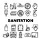 Sanitation Accessories Collection Icons Set Vector Illustrations