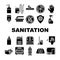 Sanitation Accessories Collection Icons Set Vector Illustrations