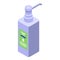 Sanitation dispenser icon, isometric style