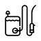 Sanitation equipment line icon vector isolated illustration