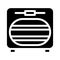 Sanitation oven glyph icon vector illustration isolated