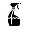 Sanitation sprayer bottle glyph icon vector illustration