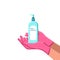 Sanitizer. Disinfectant. Hand hygiene during a pandemic. Hand gel, spray vector illustration