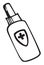 Sanitizer, disinfection, covid19 coronavirus, vector illustration, black and white sketch