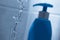 Sanitizer shampoo soap with splashes