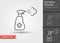 Sanitizer spray. Line icon with editable stroke