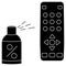 Sanitizing of TV remote. Remote disinfection. Disinfection of TV clicker using alcoholic spray. Sanitizing home items of daily use