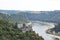 Sankt Goarshausen, Germany - 08 04 2022: Loreley with Rhine and Katz castle