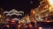 Sankt-Petersburg city night streetlight illuminated cars road sky outdoors garland lights