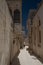 Sanliurfa old city, Turkey, typical narrow street, white stone buildings