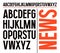 Sans serif font in newspaper style