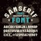 Sanserif font in military style
