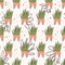 Sansevieria house plant seamless pattern hand drawn cartoon style background for textile.