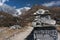 Sanskrit mantra rock carving leading Langtang Lirung