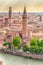 Sant\' Anastasia Church and Lamberti Tower, Verona