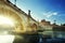 Sant Angelo Castle and Bridge in sunset time