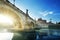 Sant Angelo Castle and Bridge in sunset time, Rome