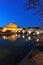 Sant Angelo castle, Rome, Tevere river at night