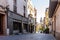 Sant Cugat del Valles- Catalonia, SPAIN - 10/23/2020: view of pedestrian street at city downtown