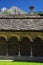 Sant Orso cloister in Aosta. Traditional mountain stone architecture