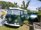 Sant Pere Pescador, Spain May 20 2023: The microbus and camper Volkswagen T1 Kombi at an exhibition in camping