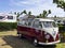 Sant Pere Pescador, Spain May 20 2023: The microbus and camper Volkswagen T1 Kombi at an exhibition in camping